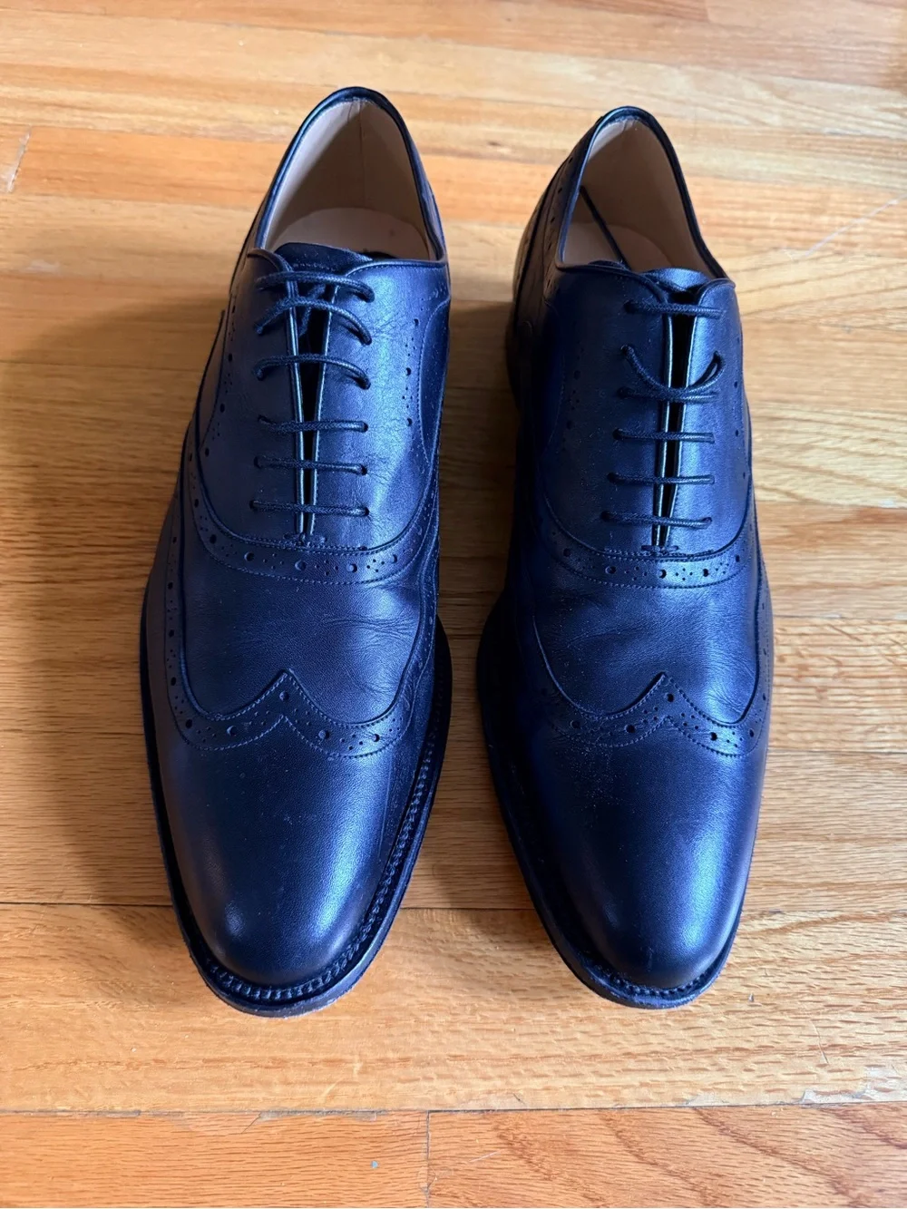 BALLY 11.5D US Black Wingtips | Welted Closed Channel Sole | Made in Switzerland
